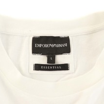 エンポリオアルマーニ EMPORIO ARMANI Tシャツ カットソー クルーネック 半袖 イーグルロゴ L 白 ホワイト 黒 ブラック /YT メンズ_画像4