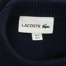 ラコステ LACOSTE ショルダー編み変えコットンニット セーター 長袖 紺 ネイビー /MF ■OS メンズ_画像3