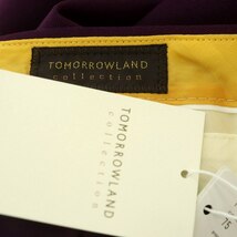 トゥモローランドコレクション TOMORROWLAND collection ウールカルゼ ミディシガレットパンツ テーパード ジッパーフライ 32 紫_画像3