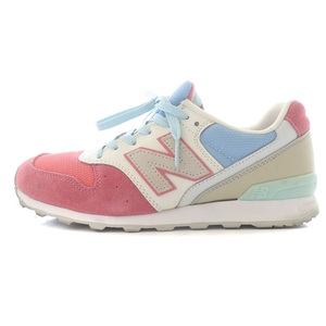 ニューバランス NEW BALANCE WR996 スニーカー シューズ スエード レザー US6 23cm パステルカラー 白 ホワイト 赤 青 グレー /SI24