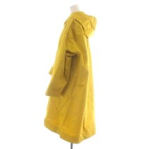 ドゥロワー Drawer コート ロング ジップアップ フード オーバーサイズ 絹 シルク 36 S 黄色 イエロー /NW5 レディース_画像3