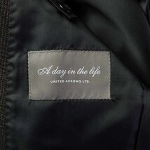 ユナイテッドアローズ A DAY IN THE LIFE UNITED ARROWS テーラードジャケット ブレザー グレンチェック S 茶 ブラウン /AT4 メンズ_画像4