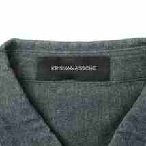 クリスヴァンアッシュ KRIS VAN ASSCHE シャツ 長袖 比翼ボタン 46 M グレー /XZ ■GY30 メンズ_画像3