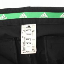 アディダス adidas ゴルフウェア EX STRETCH テープディテール ストレッチツイル アンクルパンツ テーパード 96cm 黒 ブラック GV3558_画像4