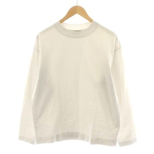 マーガレットハウエル MARGARET HOWELL 22SS クルーネックロングスリーブTシャツ カットソー 長袖 コットン M 白