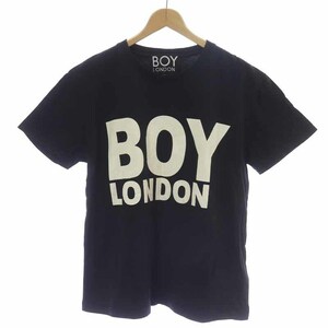 ボーイロンドン BOY LONDON Tシャツ カットソー 半袖 ロゴプリント S 黒 ブラック /AT25 メンズ