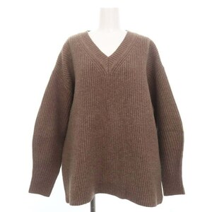 クラネ CLANE 22AW KNIT TOPS ニット セーター プルオーバー Vネック 長袖 1 茶 ブラウン /DF ■OS レディース