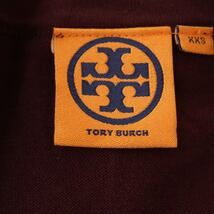 トリーバーチ TORY BURCH ロゴボタン Vネックカーディガン ニット 長袖 コットン XXS レッドブラウン /NR ■OS レディース_画像3