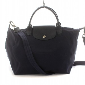 ロンシャン LONGCHAMP トートバッグ ショルダー 2WAY ナイロン レザー 紺 ネイビー L1515578006 /AQ ■GY30 レディース