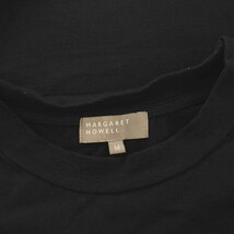 マーガレットハウエル MARGARET HOWELL 20AW Tシャツ カットソー ロンT クルーネック コットン ウール混 長袖 M 黒 ブラック /YM メンズ_画像5