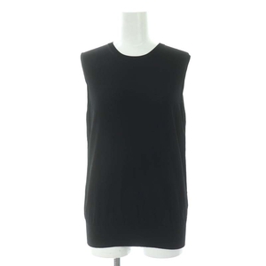 セオリー theory 22SS WAXED CREPE SLEEVELESS SHELL ノースリーブニット カットソー S 黒 ブラック /NR ■OS レディース