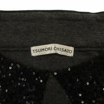 ツモリチサト TSUMORI CHISATO ワンピース 長袖 ひざ丈 スパンコール 2 M グレー /IR ■GY30 レディース_画像4