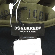 未使用品 ディースクエアード DSQUARED2 CROSSED TOP ビキニ 水着 ロゴ 40 L カーキ /AN2 ■GY29 レディース_画像4