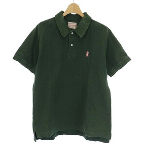 ボンクラ BONCOURA Heavyweight Polo ポロシャツ 半袖 ワッペン 36 S 緑 グリーン /TK メンズ