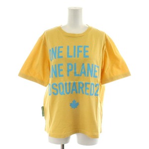 未使用品 ディースクエアード DSQUARED2 One Life Renny Tee Tシャツ カットソー 半袖 ロゴ S 黄 イエロー