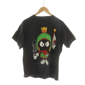 チェンジィズ Changes Looney Tunes キャラクター プリント Tシャツ カットソー ヴィンテージ マービン・ザ・マーシャン 半袖 L 黒