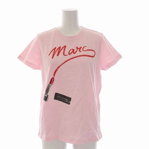 マークジェイコブス MARC JACOBS THE ST. MARK'S T-SHIRT Tシャツ カットソー クルーネック 半袖 XS ライトピンク /YM レディース