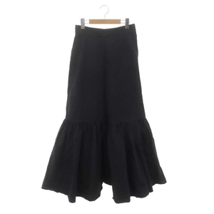 クラネ CLANE 21SS VOLUME TIERED MAXI SKIRT スカート ロング マキシ ティアード フレア 2 黒 ブラック /DO ■OS レディース