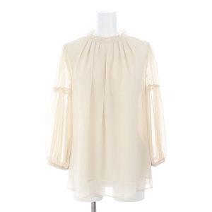  my Strada Mystrada tuck blouse pull over 7 minute sleeve 36 light beige /DF #OS lady's 