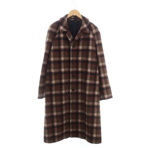 ジェイプレス J.PRESS ×WOOLRICH チェックチェスターコート アウター ロング XL 茶 赤 黒 /HK ■OS ■SH メンズ