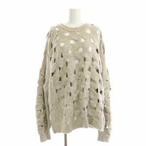 イッセイミヤケ ISSEY MIYAKE ハート HaaT 23AW WOOL NEST KNIT ミックスニット セーター 長袖 4 ベージュ /MI ■OS ■SH レディース