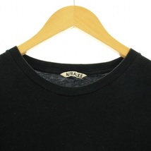 オーラリー AURALEE SEAMLESS CREW NECK HALF SLEEVE TEE Tシャツ 半袖 5 L 黒 ブラック /KQ メンズ_画像4