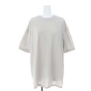 グレーコード GREYCHORD L'Appartement取り扱い 23SS OVERSIZE Tシャツ カットソー 半袖 1 ライトグレー /ES ■OS レディース