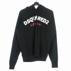 ディースクエアード DSQUARED2 EST． 1964 Hoodie ロゴプリント パーカー フーディ M ブラック 黒 S71GU0442 国内正規 メンズ