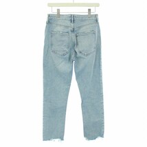 ドゥーズィエムクラス AGOLDE LOS ANGELES 22SS Riley High Rise Straight Crop Jean ダメージ加工デニムパンツ W26 青 レディース_画像2