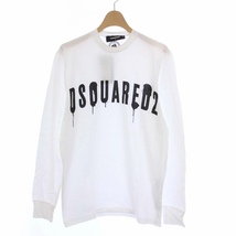 未使用品 ディースクエアード DSQUARED2 COOL Long Sleeve T-Shirt Surf Fit ロンTシャツ カットソー 長袖 ロゴ S 白 S74GD1005_画像1