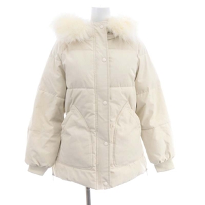  Vicky VICKY eko fur attaching cotton inside coat Short hood 2 white white /MF #OS lady's 