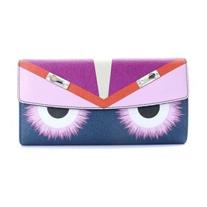 フェンディ FENDI クレヨンズ 長財布 レザー 二つ折り マルチカラー ■OH /AK28 レディース