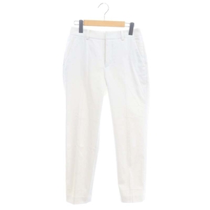 ユナイテッドアローズ UNITED ARROWS C/P/PU CHINO スリムパンツ テーパード 38 白 ホワイト /HS ■OS レディース