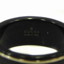 グッチ GUCCI アイコン シンバンド 指輪 リング GGアイコン ブラックコランダム ホワイトゴールド 18金 K18 11号 黒 ホワイトゴールド_画像4