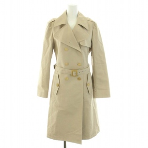  Armani koretsio-niARMANI COLLEZIONI trench coat long outer belt attaching 38 XXS beige /YT lady's 