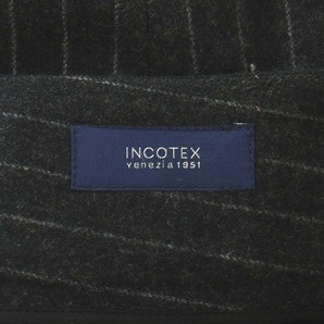 インコテックス INCOTEX HIGH COMFORT パンツ スラックス ストライプ柄 ウール カシミヤ混 42 XL グレー 349A1の画像3