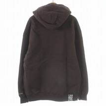 未使用品 BACK CHANNEL プルオーバーパーカー BKCNL PULLOVER PARKA スウェット 長袖 フード ロゴ 刺繍 M 茶 ベージュ 2322270 /SI27_画像2