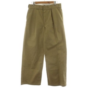 未使用品 ディッキーズ Dickies ok.soon wide chino pants チノパン チノパンツ L ベージュ /AN20 レディース