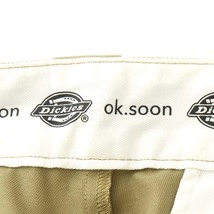 未使用品 ディッキーズ Dickies ok.soon wide chino pants チノパン チノパンツ L ベージュ /AN20 レディース_画像3