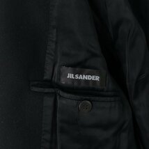 ジルサンダー JIL SANDER チェスターコート ロング シングル ウール カシミヤ混 46 S 黒 ブラック /SI6 メンズ_画像8