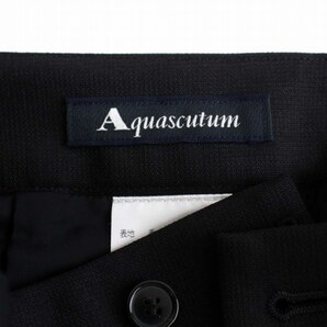 アクアスキュータム AQUASCUTUM テーパードパンツ スラックスパンツ ジップフライ ウール ナイロン 4S XS 黒 ブラック /BM レディースの画像3