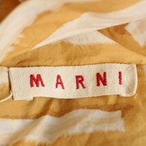 マルニ MARNI ワンピース ひざ丈 半袖 Vネック 総柄 イタリア製 38 S ベージュ /BM レディース_画像4