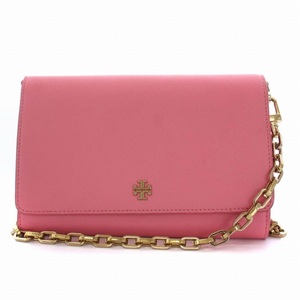 トリーバーチ TORY BURCH ウォレット ショルダーバッグ チェーン レザー ピンク /BM レディース