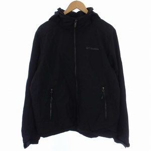 コロンビア Columbia オムニヒート OMNITECH LAKE POWELL JACKET マウンテンパーカー ジャケット ジップアップ ロゴ L 黒 メンズ