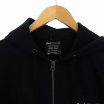 未使用品 バックチャンネル BACK CHANNEL DANCER FULL ZIP PARKA パーカー ジャケット ジップアップ 裏起毛 M 黒 メンズ_画像6