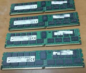 ★ジャンク★メモリ MICRON 32GB 2RX4 PC4-2400T-RB1-11 4枚セット