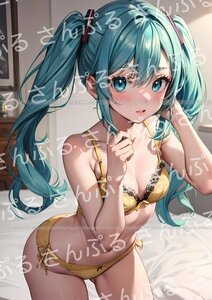 0im [おまけあり] ボーカロイド 初音ミク 同人 ポスター A4 サイズ 光沢 高品質 イラスト アート プロジェクトセカイ プロセカ VOCALOID