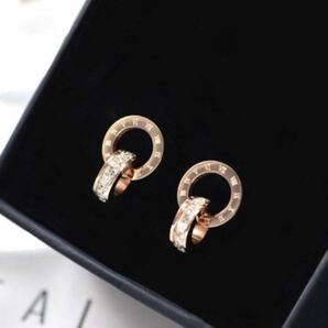 【ピアス】18K ゴールドメッキ 色ピンクゴールド 両耳の画像4