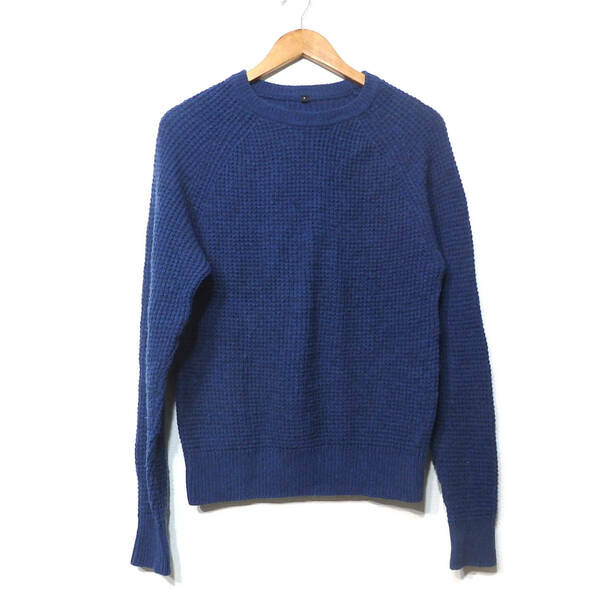 【送料無料】無印良品ウールセーター/MUJI　メンズ　紺色