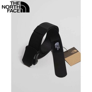 【1円〜】THE NORTH FACE(ノースフェイス)/ナイロンベルト(黒) 125cmまでのフリーサイズです。